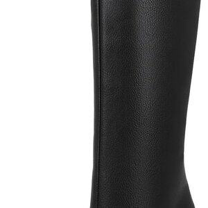 Versatile Tall Boots for Women - Faux Leather, Side Zip & Pointed Toe - Size 6.5